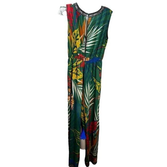 Flying Tomato Tropical Jumpsuit Wide Leg Floral One Piece Medium - Picture 2 of 7